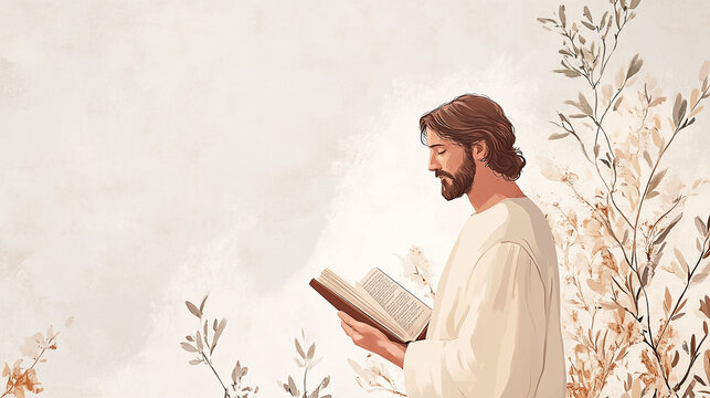 Representation of one of the four Evangelists (Matthew, Mark, Luke, John) holding a Gospel book