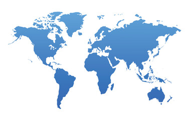 World map modern colors vector, isolated on white background.Travel worldwide, map silhouette, backdrop, earth geography, political,reports,city, infographic, political, concept, outline.
