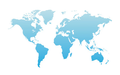 World map modern colors vector, isolated on white background.Travel worldwide, map silhouette, backdrop, earth geography, political,reports,city, infographic, political, concept, outline.