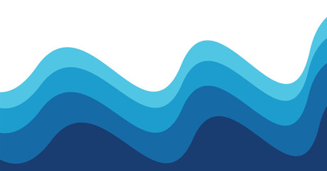 Abstract background of Sea waves rainbow groovy design Wavy Line. Vector blue color pattern ready