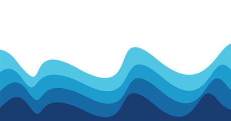 Abstract background of Sea waves rainbow groovy design, Wavy Line. Vector blue color pattern ready pattern ready