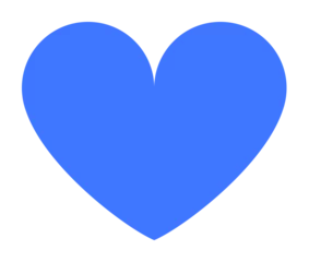 Solid bright blue heart shape in simple vector design. Ideal for love, compassion, relationships, romance, and Valentine s Day themes. Minimalistic and clean style. © robu_s
