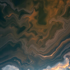 Obraz premium Top aerial view fluidlandscape morning-light orange lights