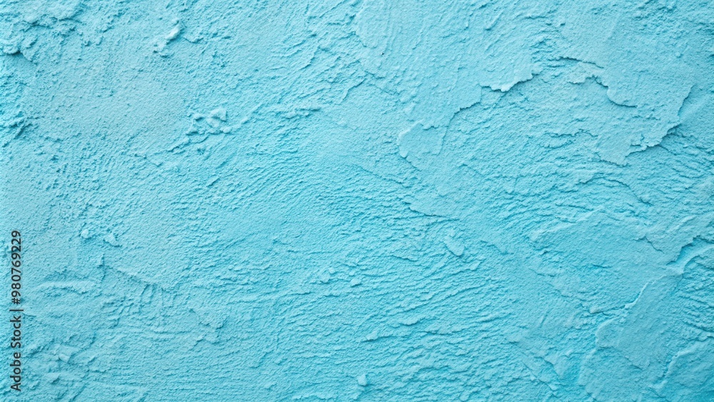 Poster soft blue pastel cement wall texture with subtle cracks and imperfections, creating a calming and se