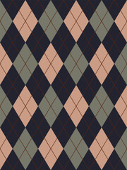 Argyle traditional vector pattern.Seamless geometric illustration pattern.Scotland argyll intarsia pastel element style .Design for fabric clothing,sweater,socks,wrapping,tablecloth,blanket,decoration