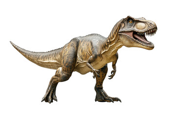 Dinosaur tyrannosaurus full-length on a transparent background