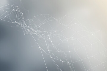 Abstract background featuring a web of connections made of dots and lines, rendering a delicate balance between chaos and order