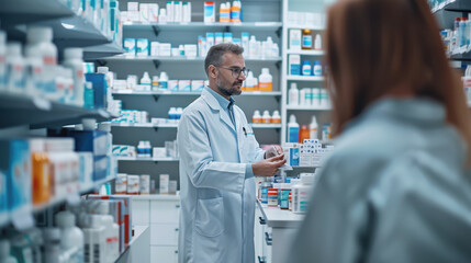 The Pharmacist at Work.