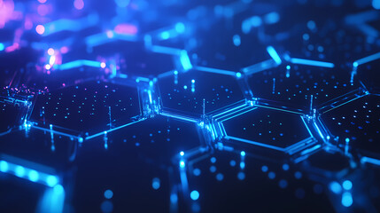 Obraz premium Hexagonal network with futuristic feel