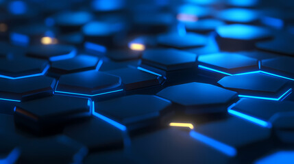 Obraz premium Hexagonal network with futuristic feel
