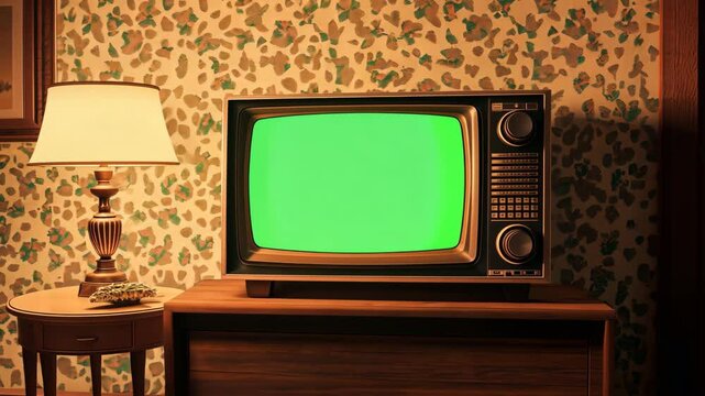 Vintage Television Green Screen