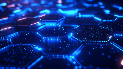 Obraz premium Hexagonal network with futuristic feel
