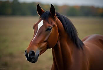 Fototapeta premium Portrait of a Chestnut Horse