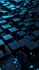 Fototapeta premium Cubes in a virtual network