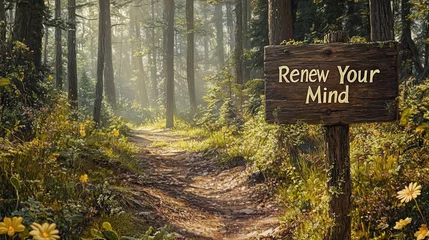 Foto op Plexiglas "Renew Your Mind: A Serene Pathway Through the Forest" © Hailie
