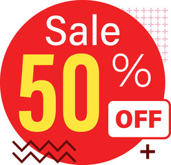 Abstract sale promotion, 50% Sale Special Offer Discount Price Buy Now Tag, Banner, Icon, Sign, Label boost sell, Clearance Sale