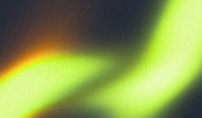 Vibrant green orange color spots grainy gradient glowing backdrop design, noise texture banner, poster header design.