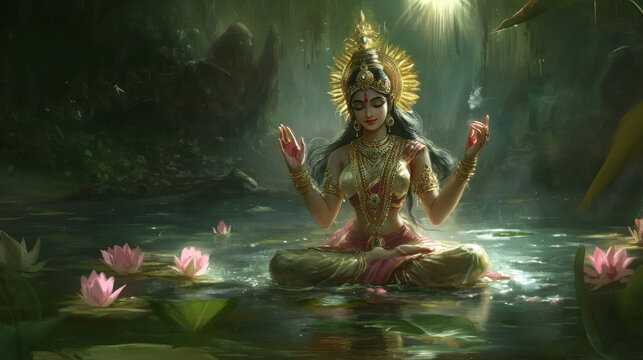 illustration of Goddess Parvati