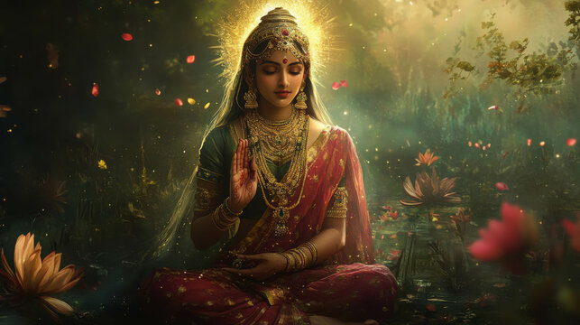 illustration of Goddess Parvati