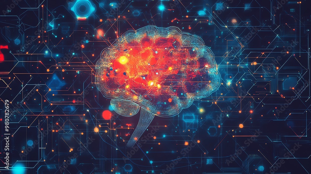 Poster a digital brain within a complex network of interconnected circuitry