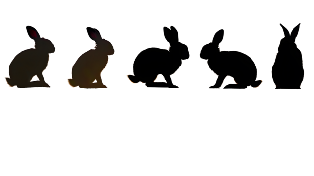 rabbit silhouettes