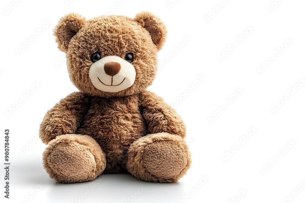 Wall mural teddy bear isolated on white