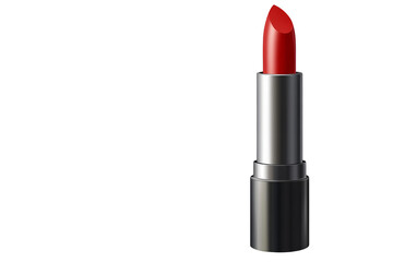 Fototapeta premium Red lipstick with copy space on transparent background