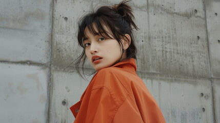 若い日本人のファッションモデル　女性