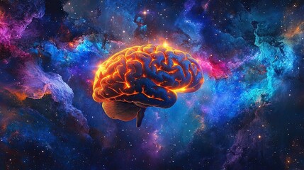 "Creative Energy: A Cosmic Brain Surrounded by Galaxies"