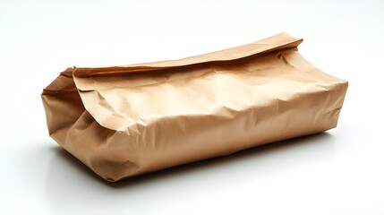 Naklejka premium a brown bag with a white background