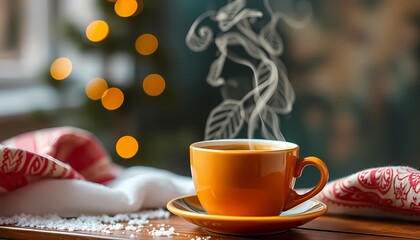 Fototapeta premium cup of tea and cookies