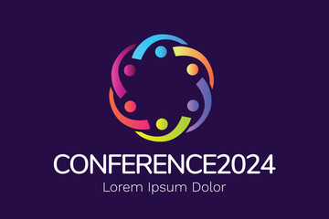 Modern Abstract Colorful Conference Logo Template