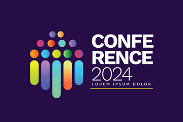 Modern Abstract Colorful Conference Logo Template
