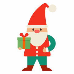 santa claus with gift