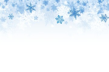 Snowflakes border outdoors nature.