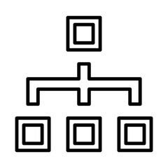 Obraz premium Organizational Chart line icon