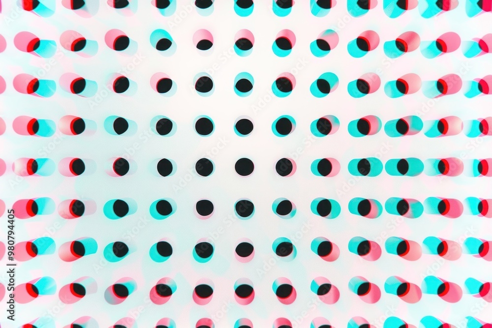 Poster anaglyph fine dots pixel backgrounds pattern red.