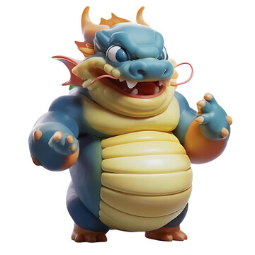 A statue of a dragon with a big nose and horns.