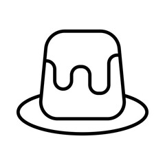 Pudding line icon