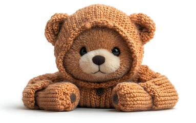 Obraz premium a stuffed bear wearing a hood