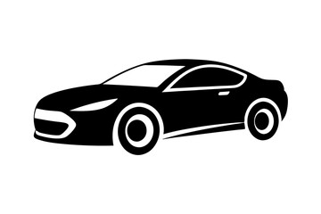 vector car for logo. car silhouette. black car design on white background 