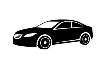 vector car for logo. car silhouette. black car design on white background 