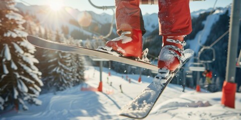 Indulge in a thrilling winter getaway by skiing and exploring snowcovered mountains at a lavish resort, perfect for holiday retreats, relaxation, and enjoying picturesque snowy views