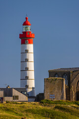 Saint-Mathieu Lighthouse, Pointe Saint-Mathieu in Plougonvelin, Finistere, France