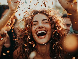 A person surrounded by supportive friends and family, celebrating their milestones in alcohol addiction recovery