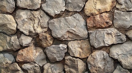 Medieval natural stone masonry wall with rock textures background