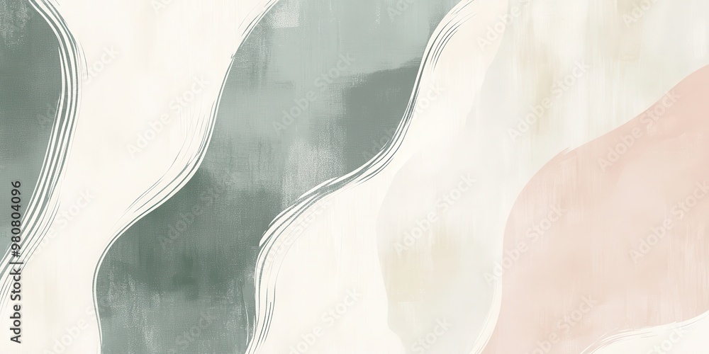 Poster abstract wavy pattern in soft colors for design use.