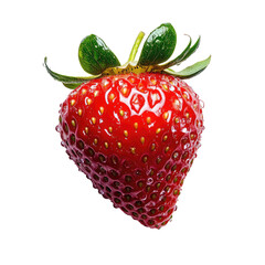 A single, ripe strawberry
