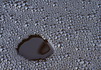 air bubbles on water