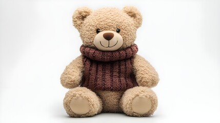 a stuffed bear wearing a sweater

